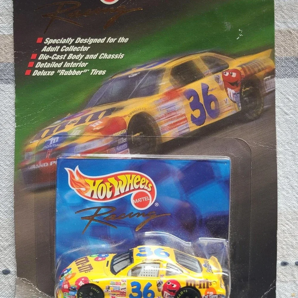 Hot Wheels NASCAR #36 Pontiac Grand Prix with M&M's branding #nascar